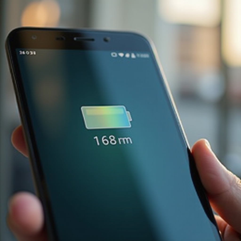 tampilkan persentase baterai di android