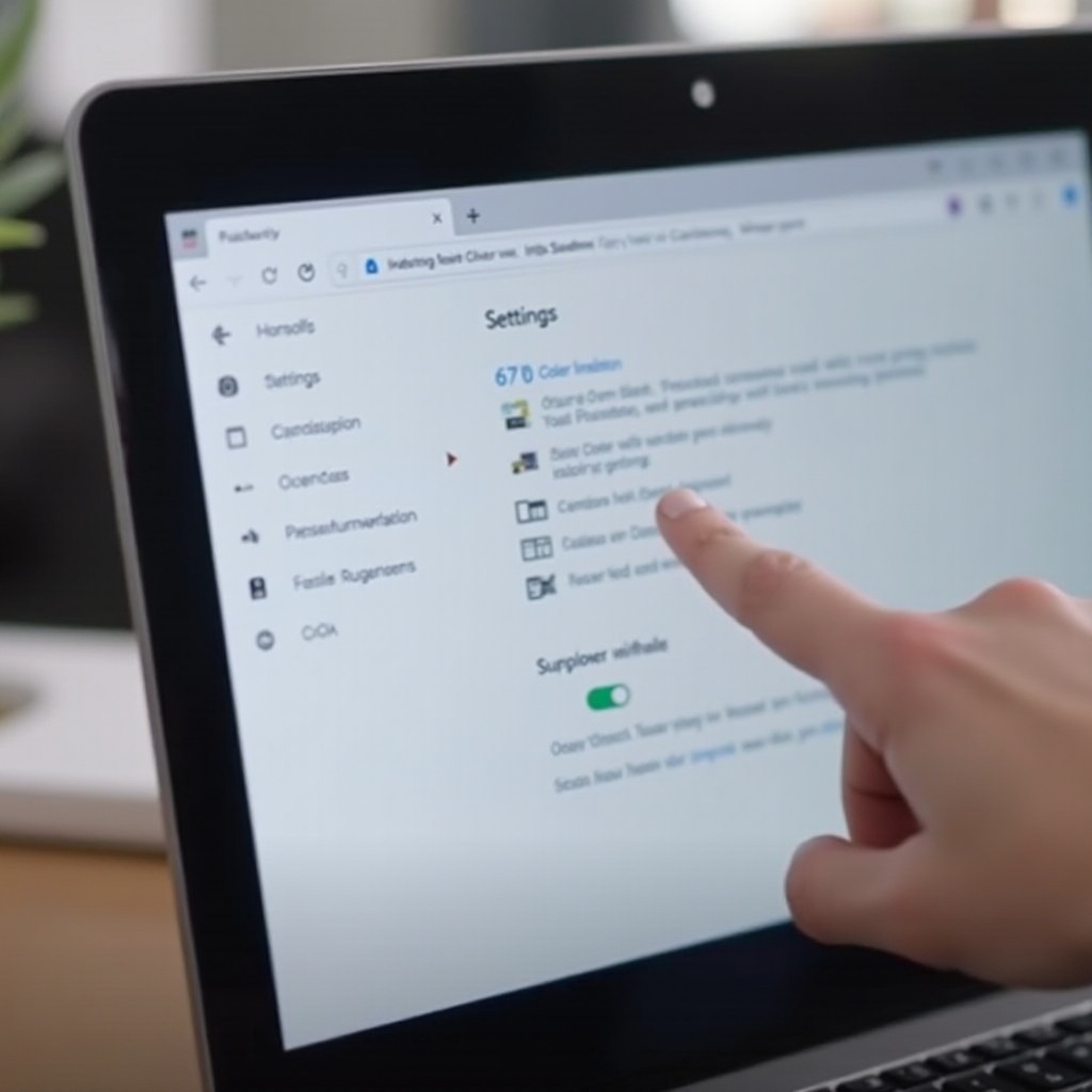 cara menggunakan inversi warna di Chromebook