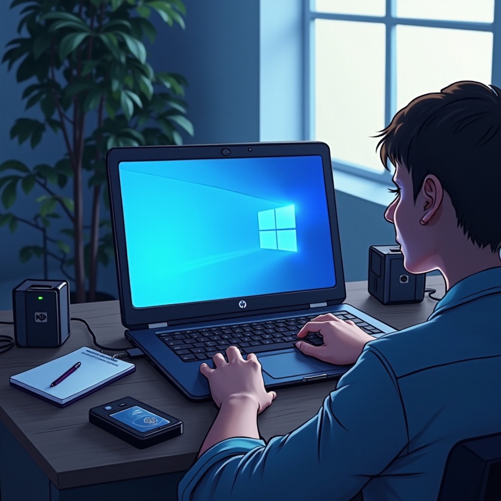 ブルースクリーンのHPノートパソコン