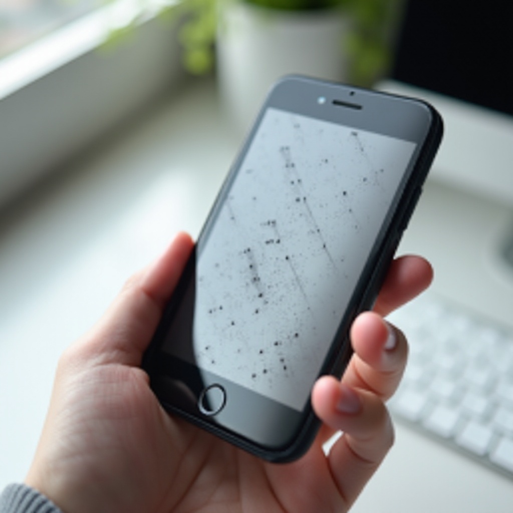 titik hitam di layar iphone